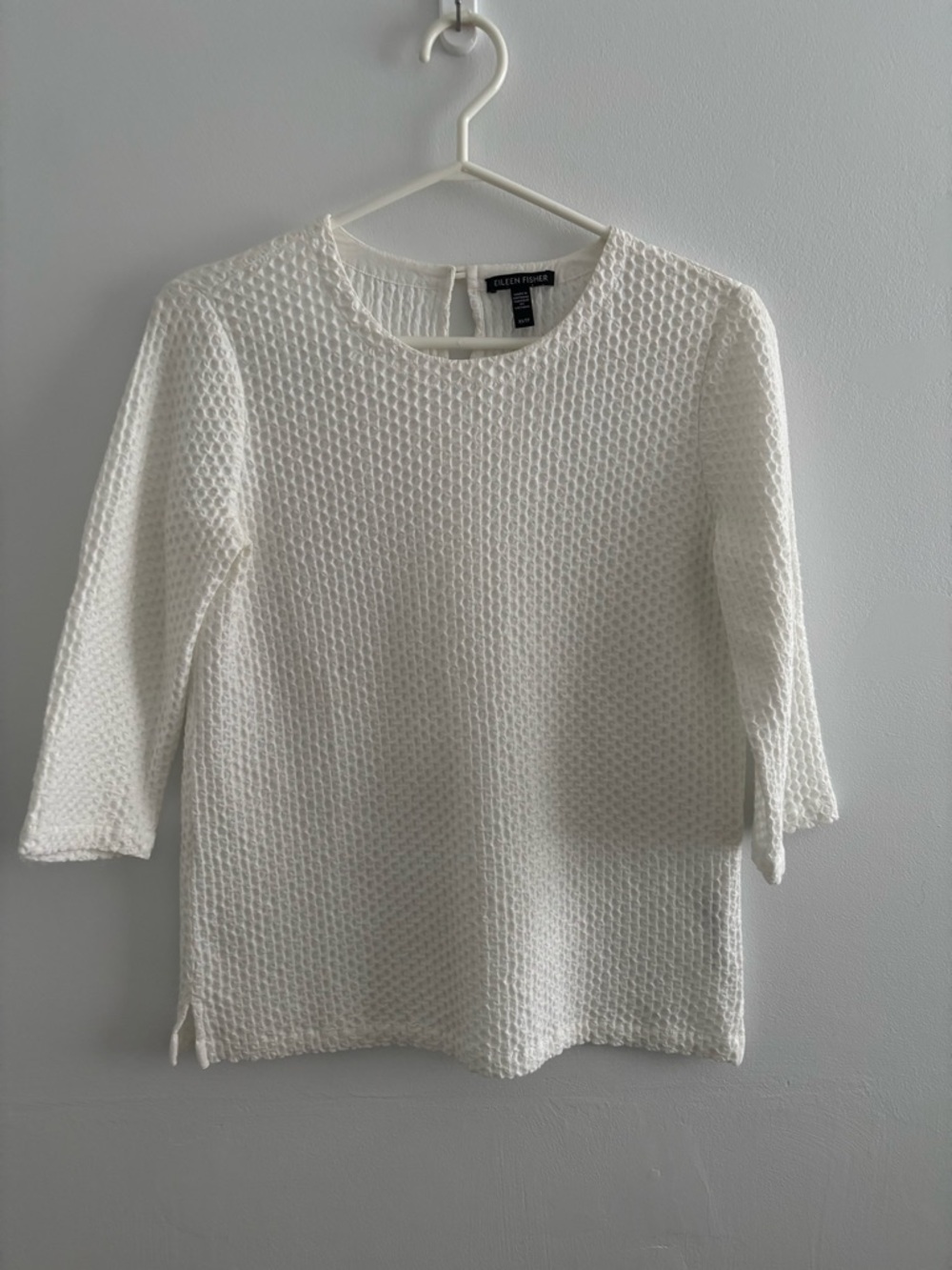 Eileen Fisher Tencel and Organic Cotton Honeycomb Box Top